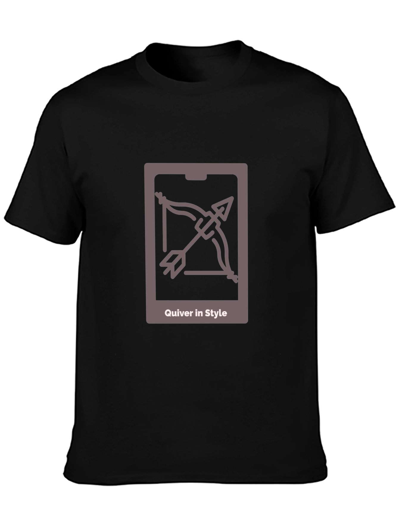 Quiver in Style Black Tee - Archer Design