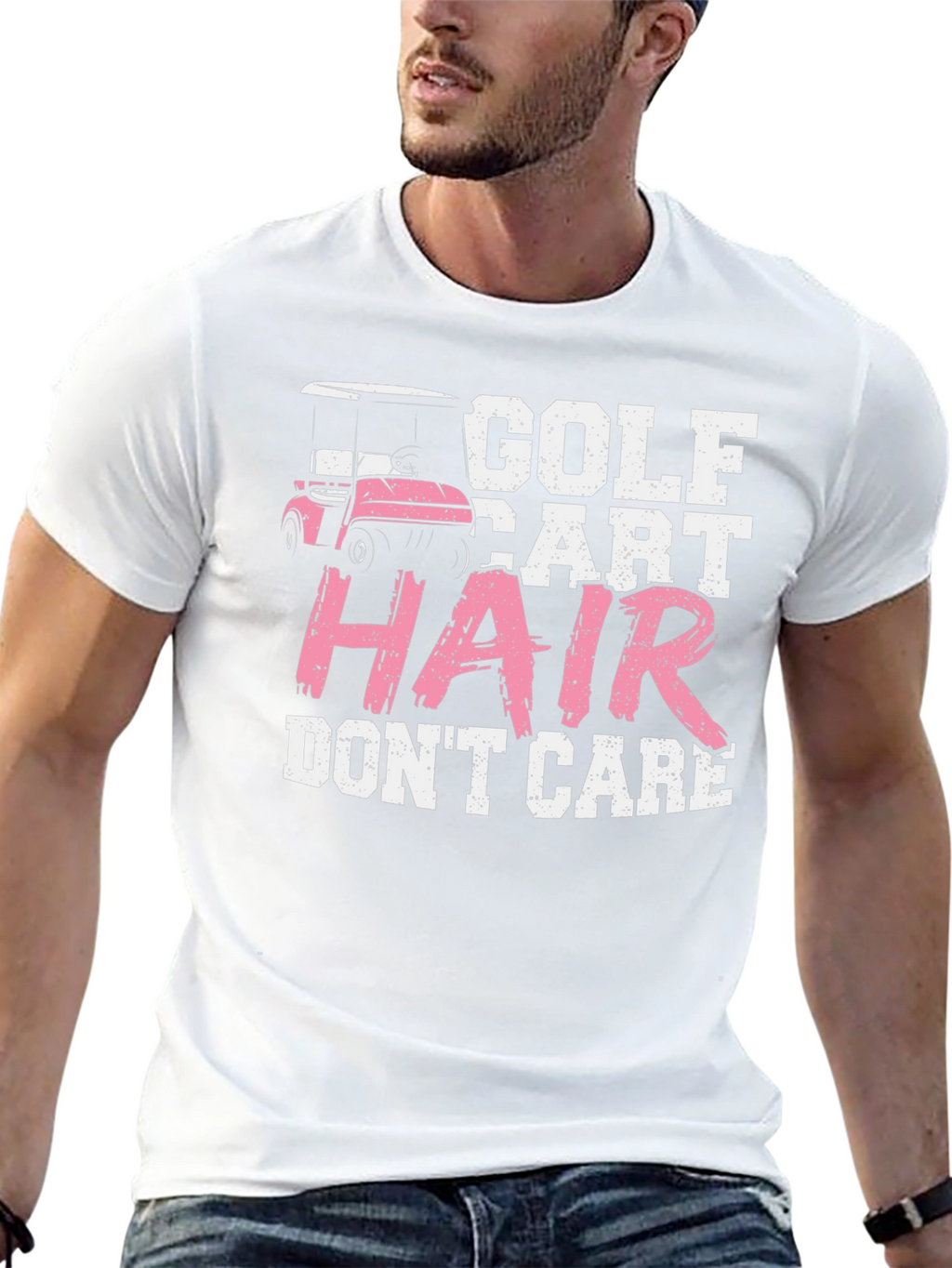 Golf Cart Hair Dont Care Tee