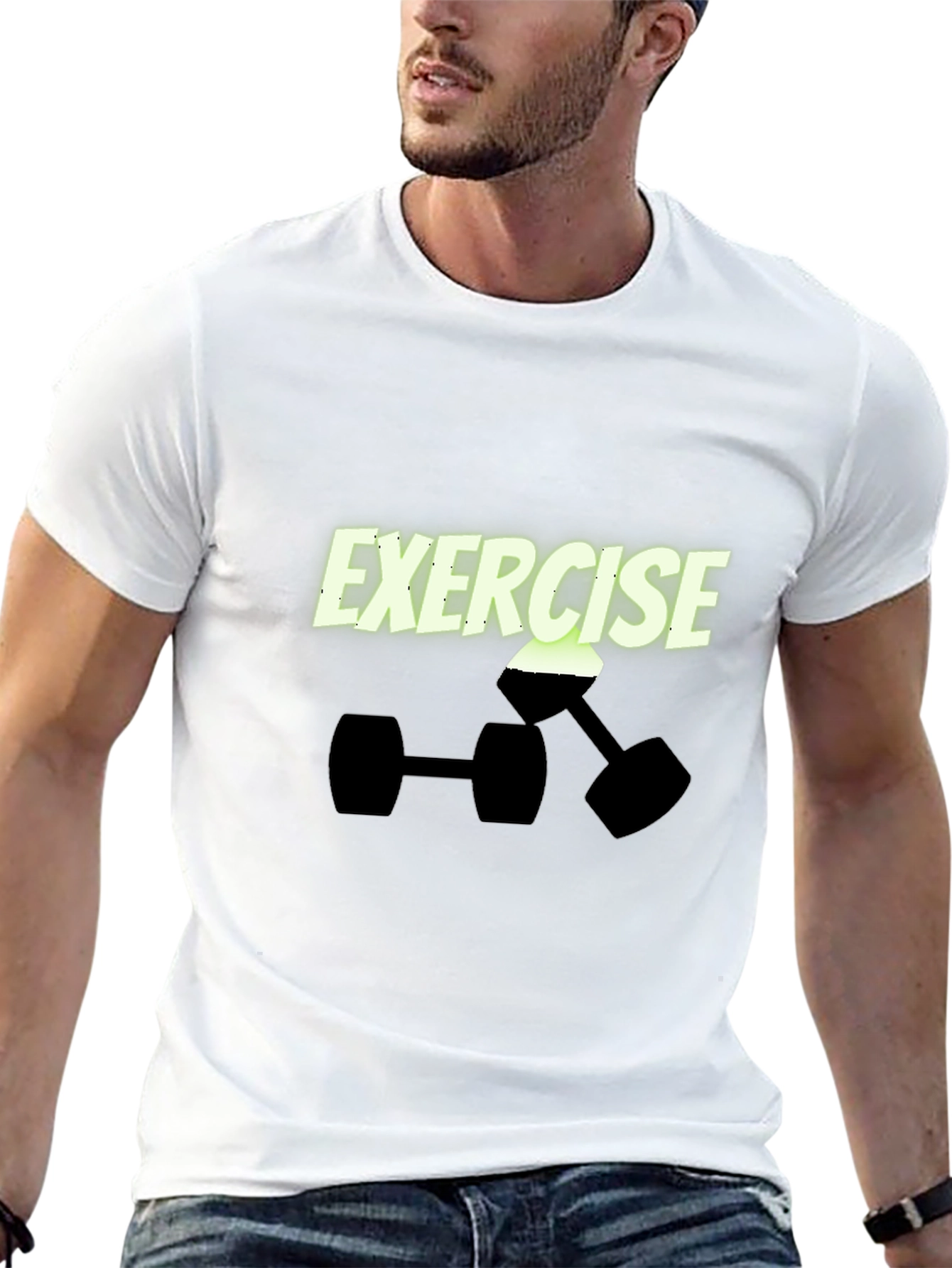 Exercise T-Shirt - Black Graphic Tee