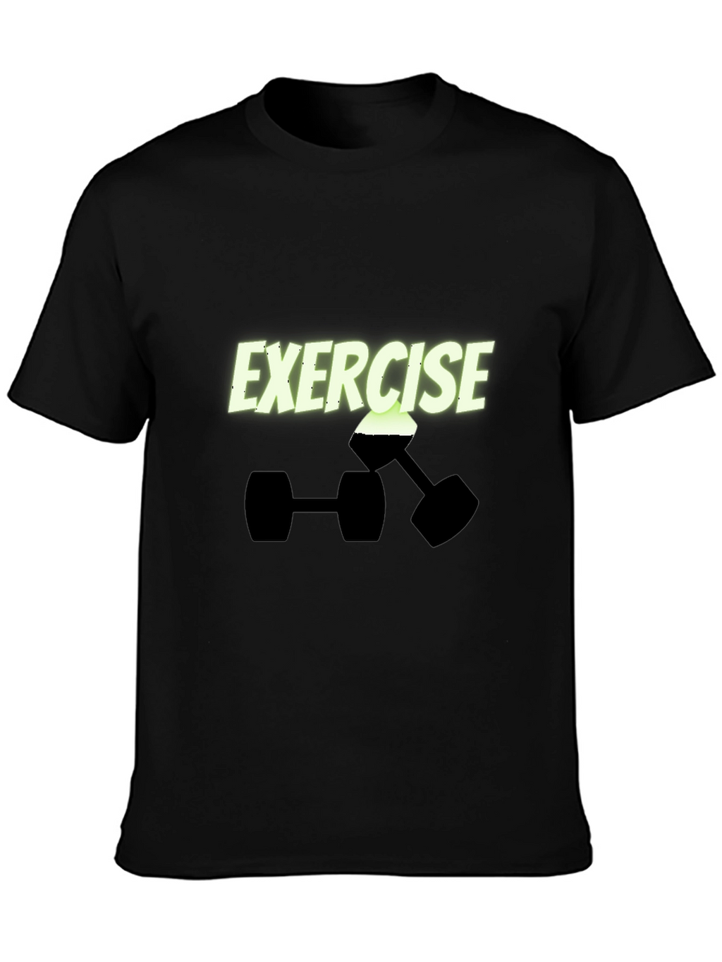 Exercise T-Shirt - Black Graphic Tee