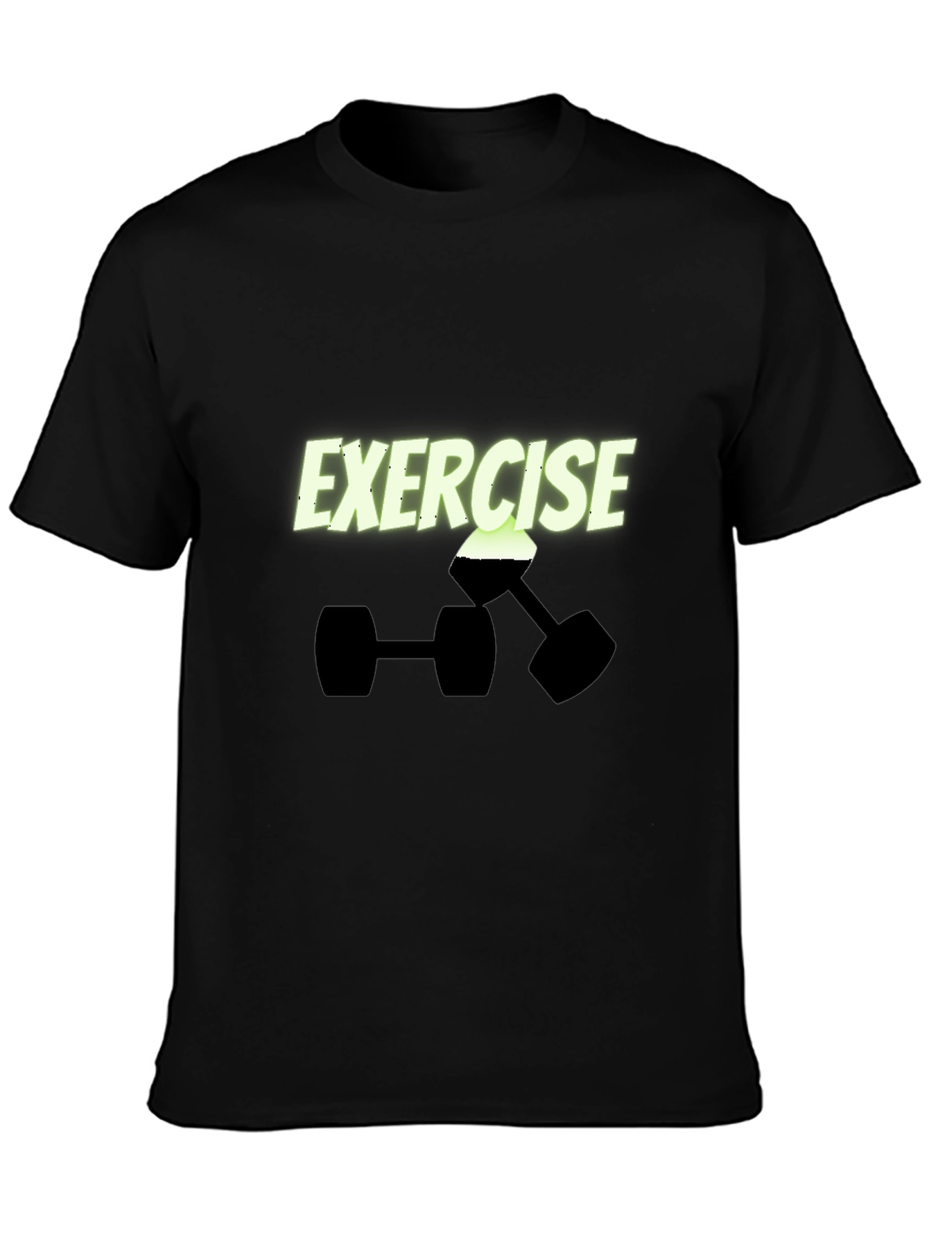 Exercise T-Shirt - Black Graphic Tee