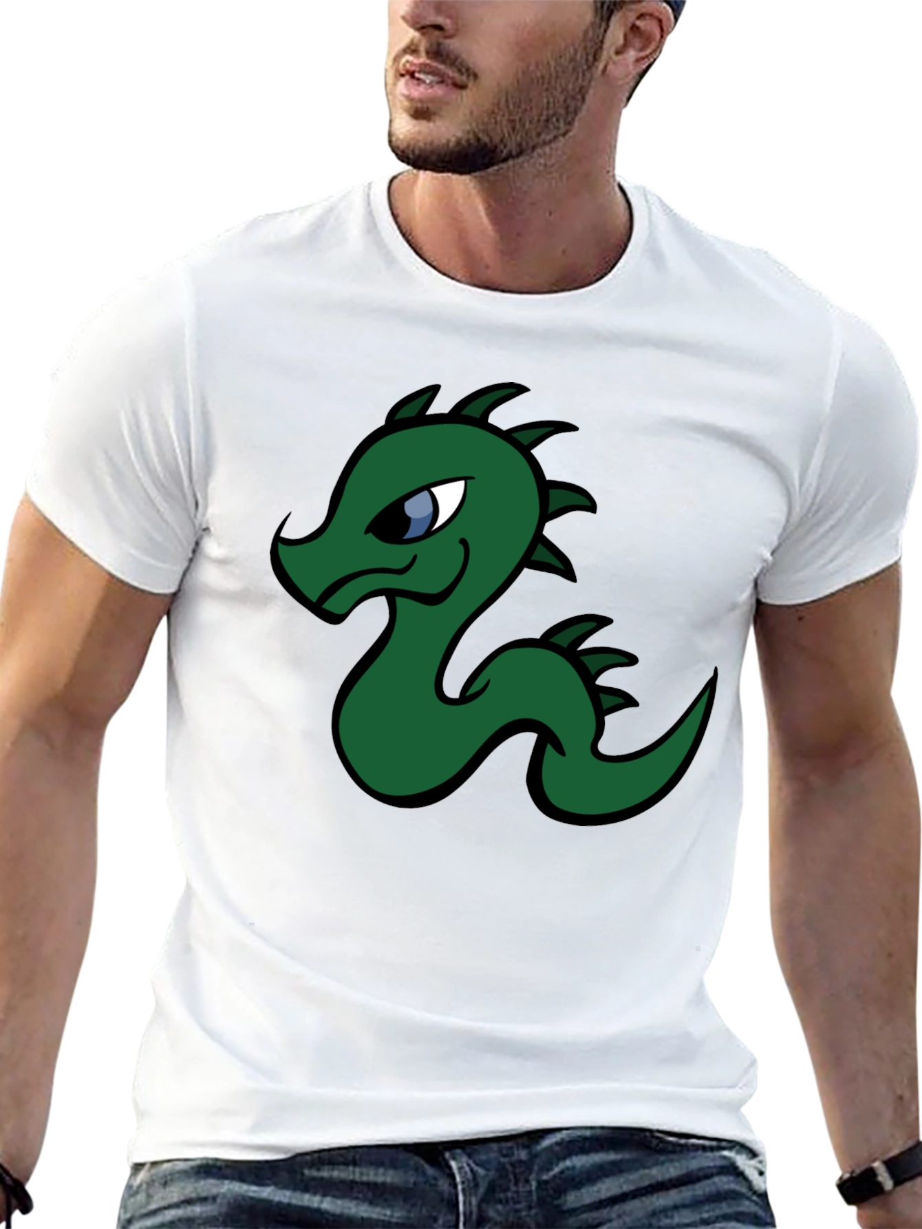 Cool Cartoon Dragon Graphic T-Shirt