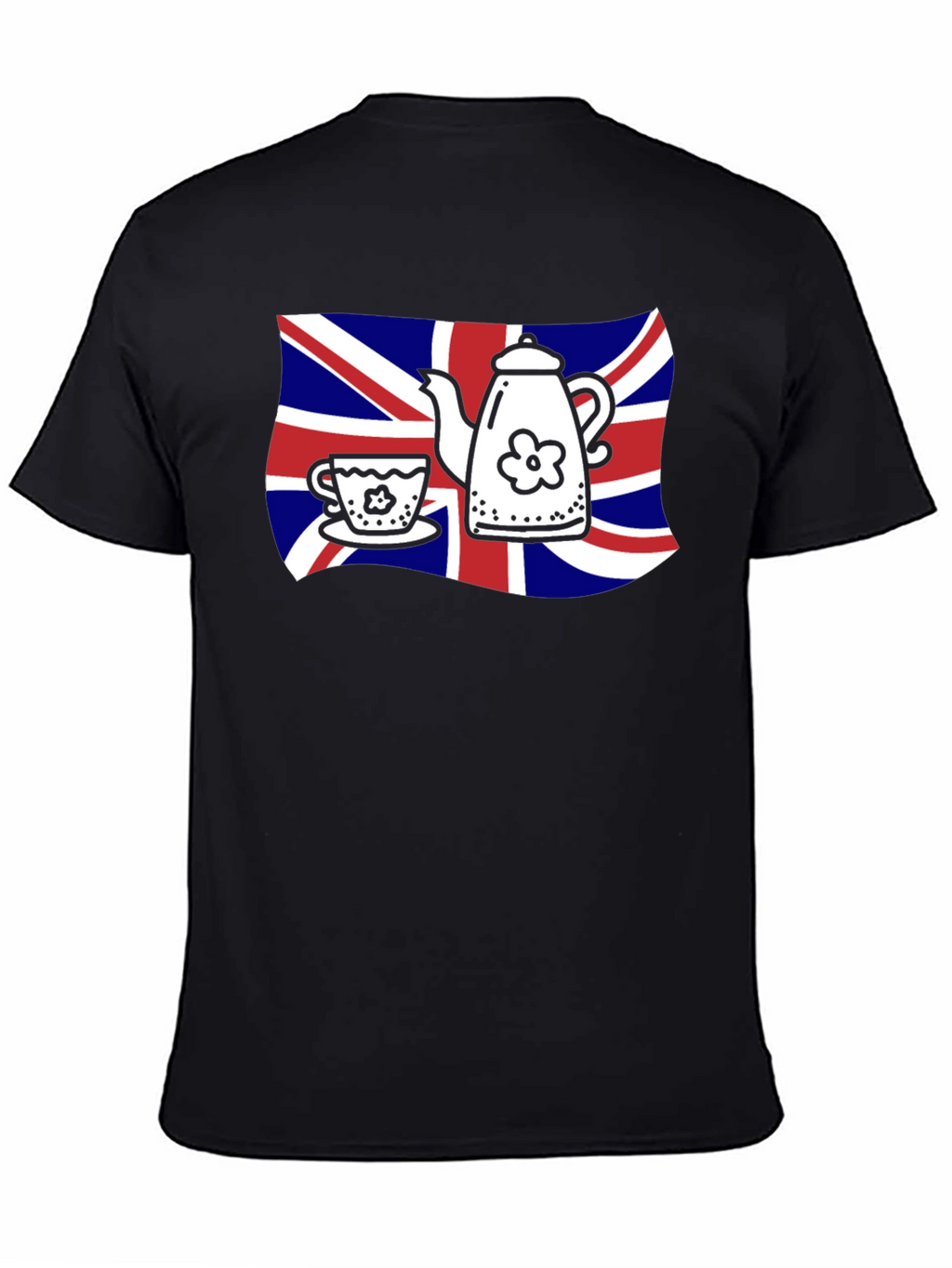British Tea Time T-Shirt - Union Jack Teapot