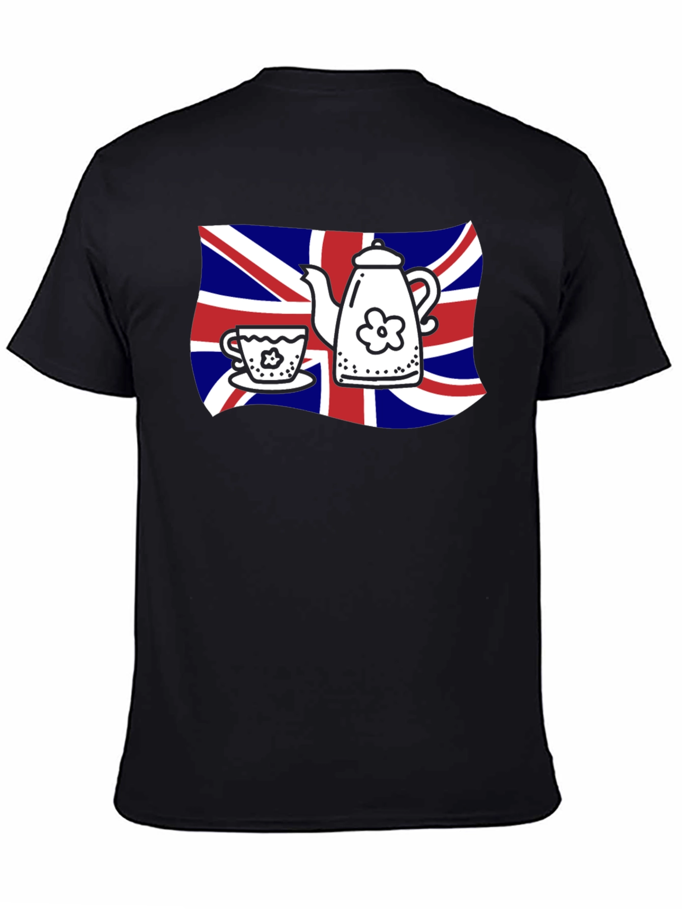 British Tea Time T-Shirt - Union Jack Teapot