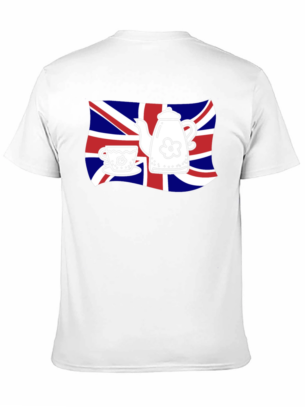 British Tea Time T-Shirt - Union Jack Teapot