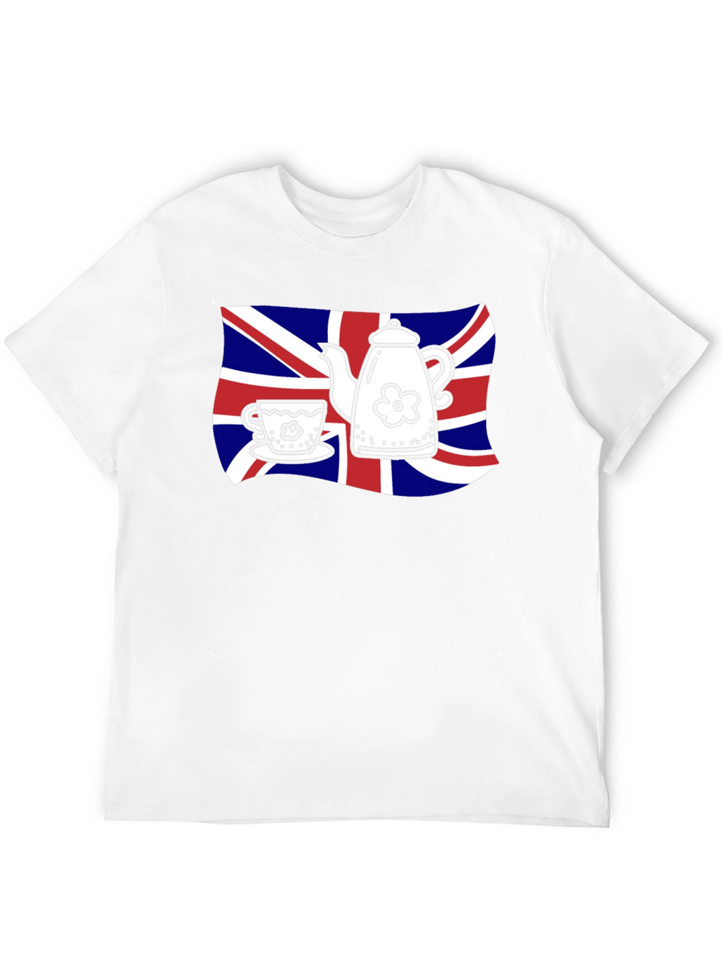 British Tea Time T-Shirt - Union Jack Teapot