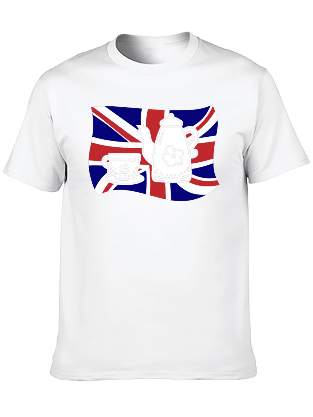 British Tea Time T-Shirt - Union Jack Teapot