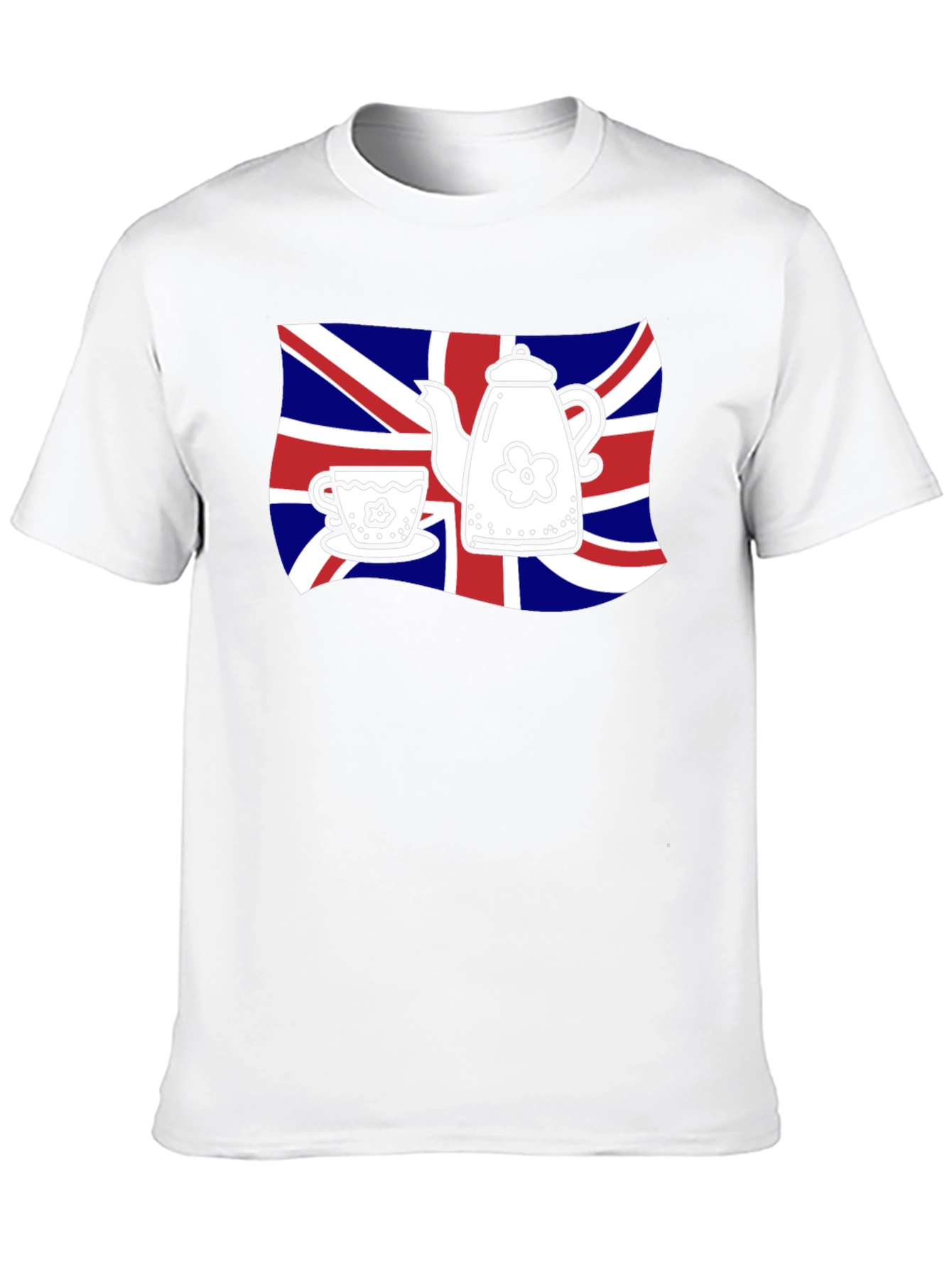 British Tea Time T-Shirt - Union Jack Teapot