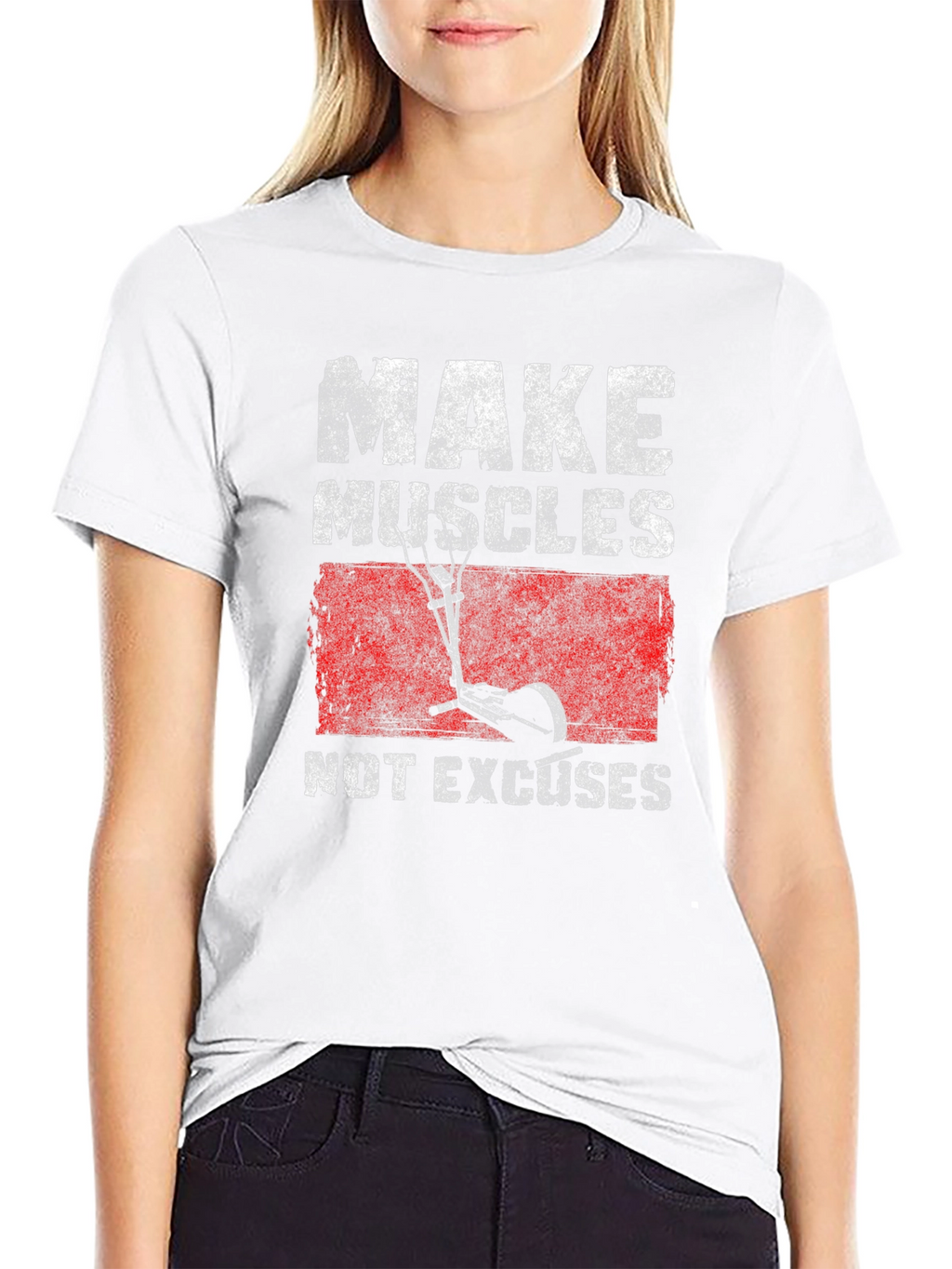 Make Muscles Black Graphic T-Shirt