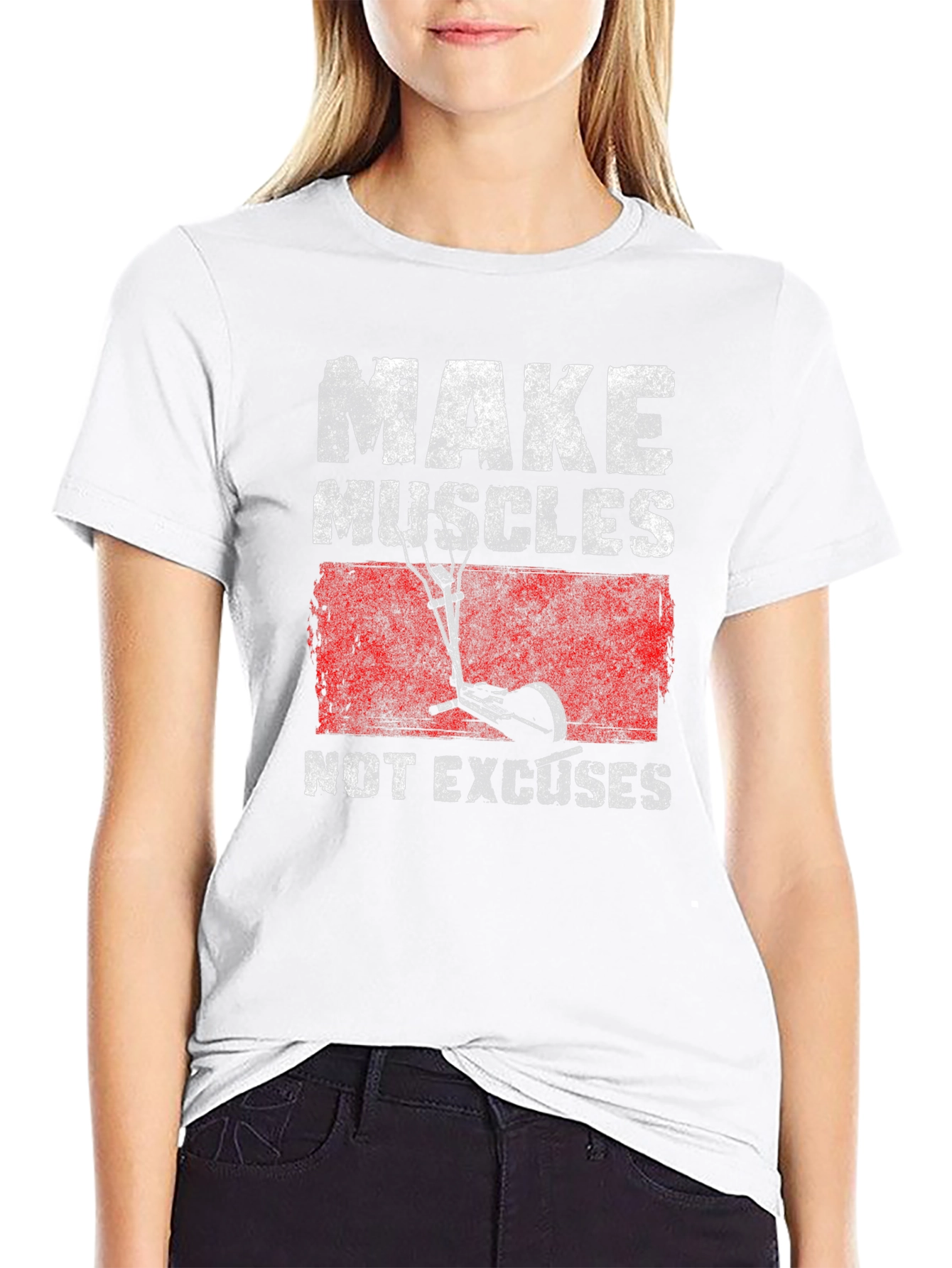 Make Muscles Black Graphic T-Shirt