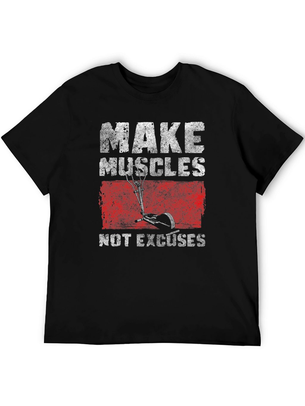 Make Muscles Black Graphic T-Shirt