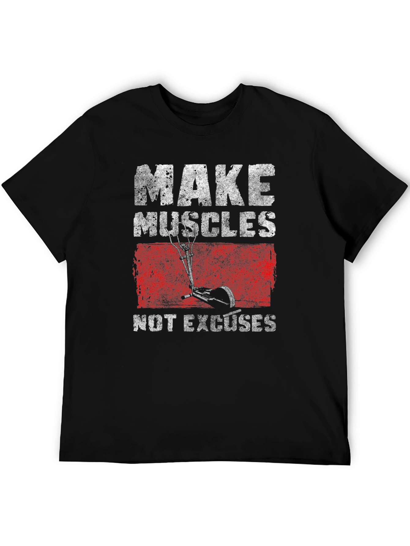 Make Muscles Black Graphic T-Shirt
