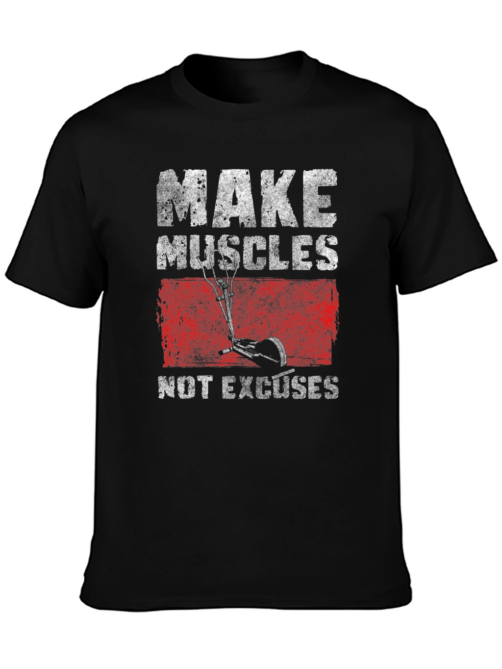 Make Muscles Black Graphic T-Shirt