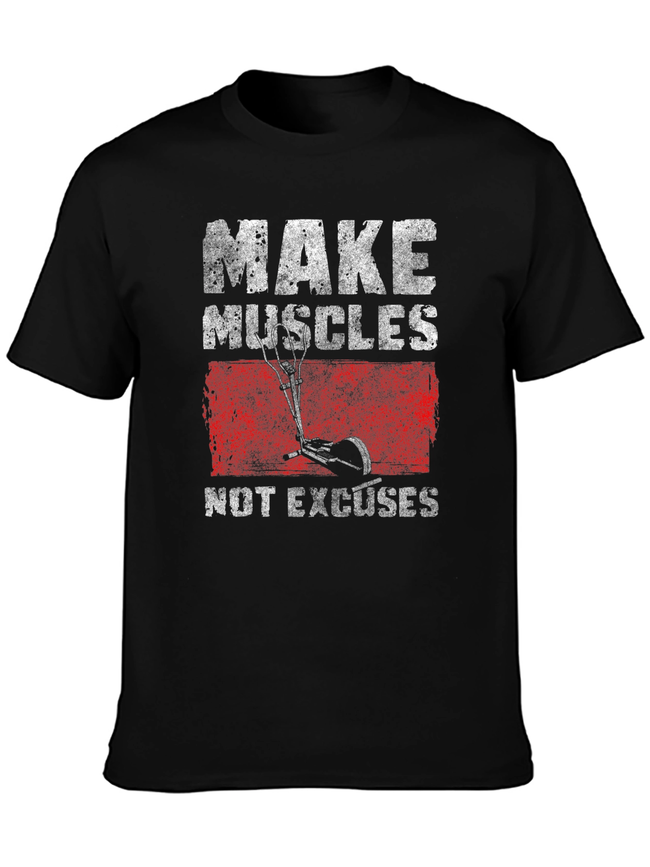 Make Muscles Black Graphic T-Shirt