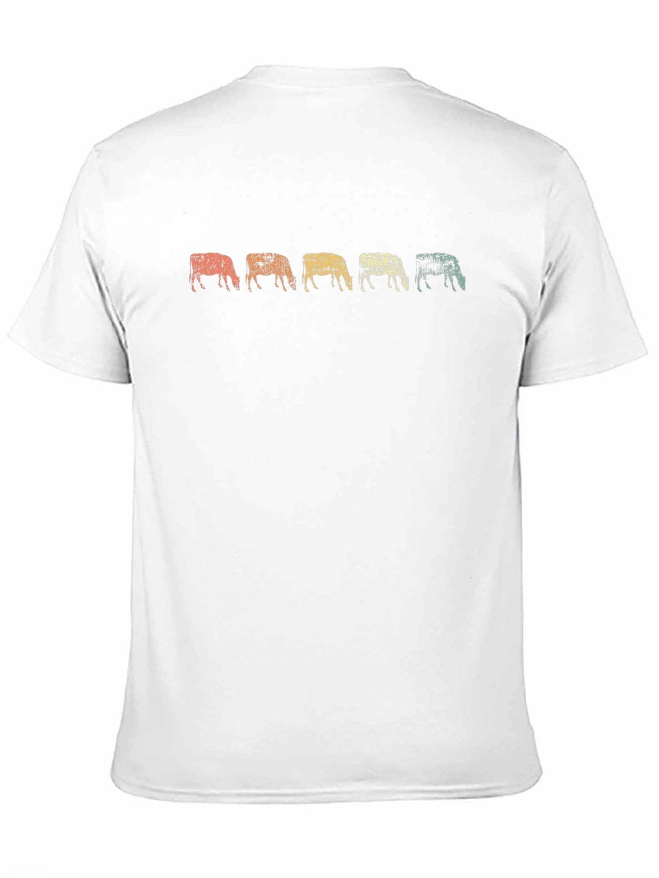 Retro Grazing Cows Graphic Tee - Black Cotton T-Shirt