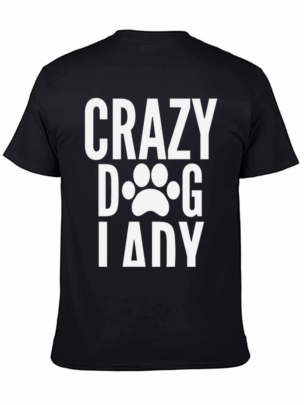 Crazy Dog Lady Graphic T-Shirt - Black Cotton Tee