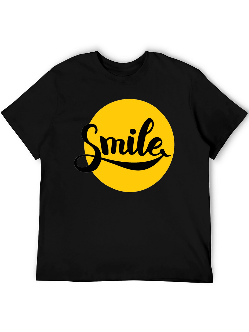Smile Graphic T-Shirt - Black - Soft Cotton