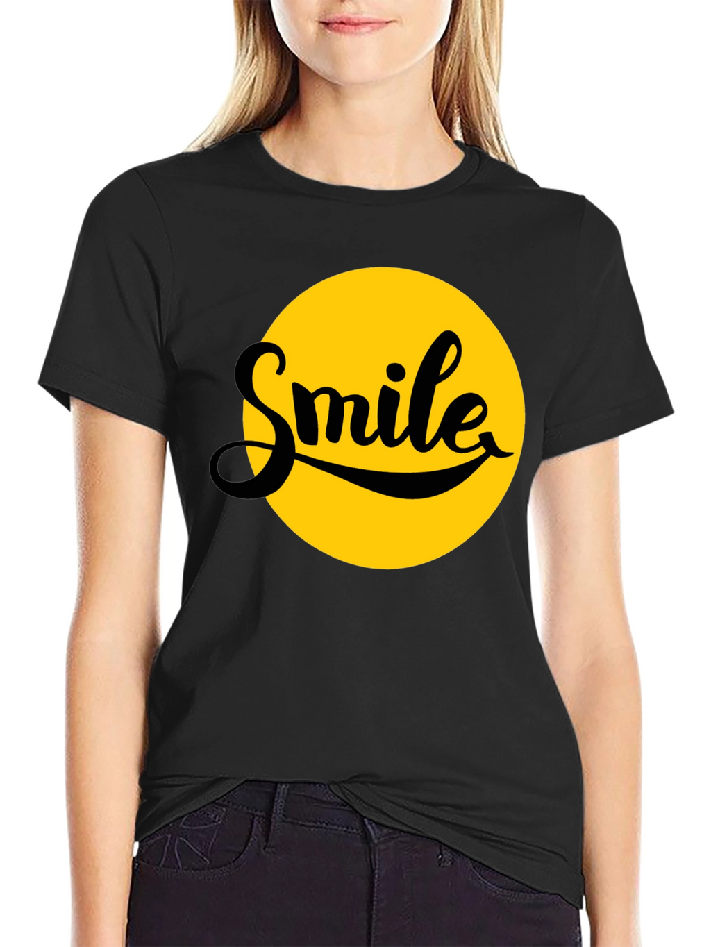 Smile Graphic T-Shirt - Black - Soft Cotton