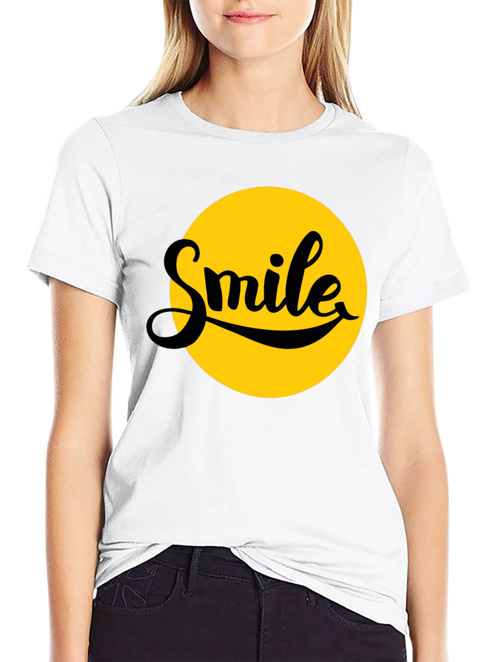 Smile Graphic T-Shirt - Black - Soft Cotton