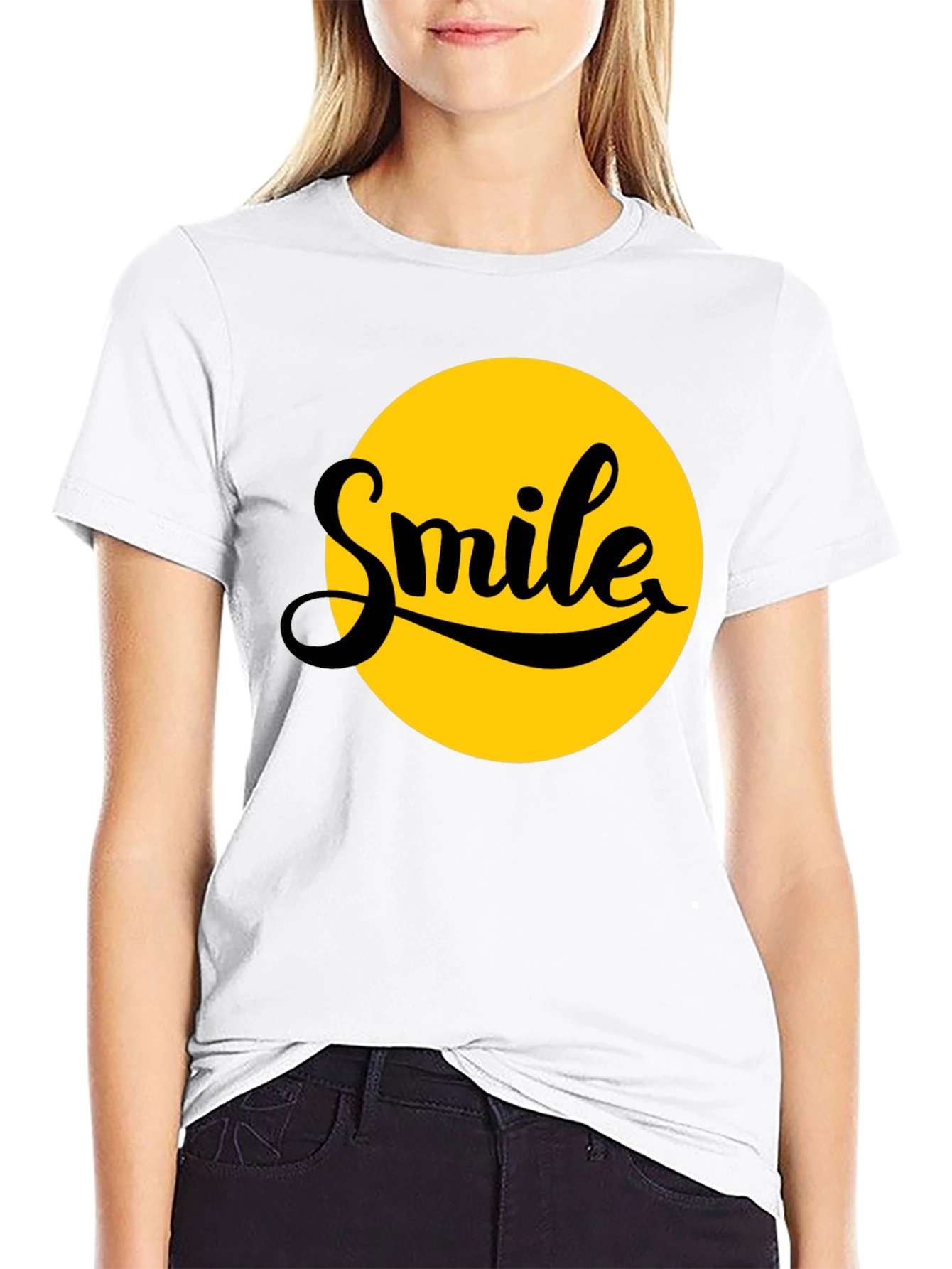 Smile Graphic T-Shirt - Black - Soft Cotton