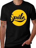Smile Graphic T-Shirt - Black - Soft Cotton