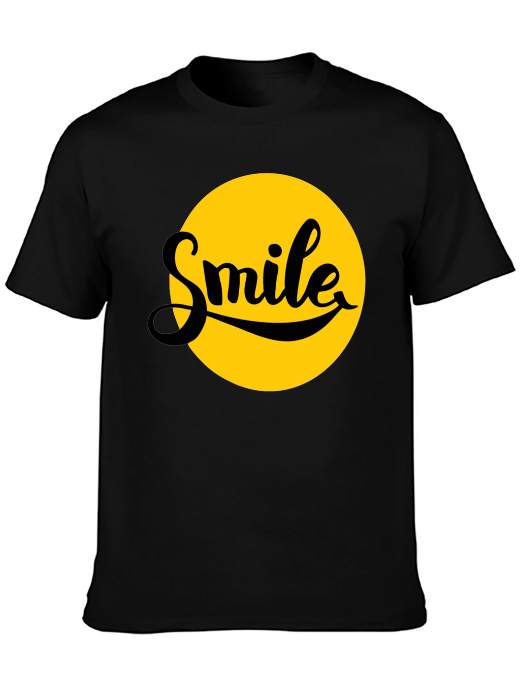 Smile Graphic T-Shirt - Black - Soft Cotton