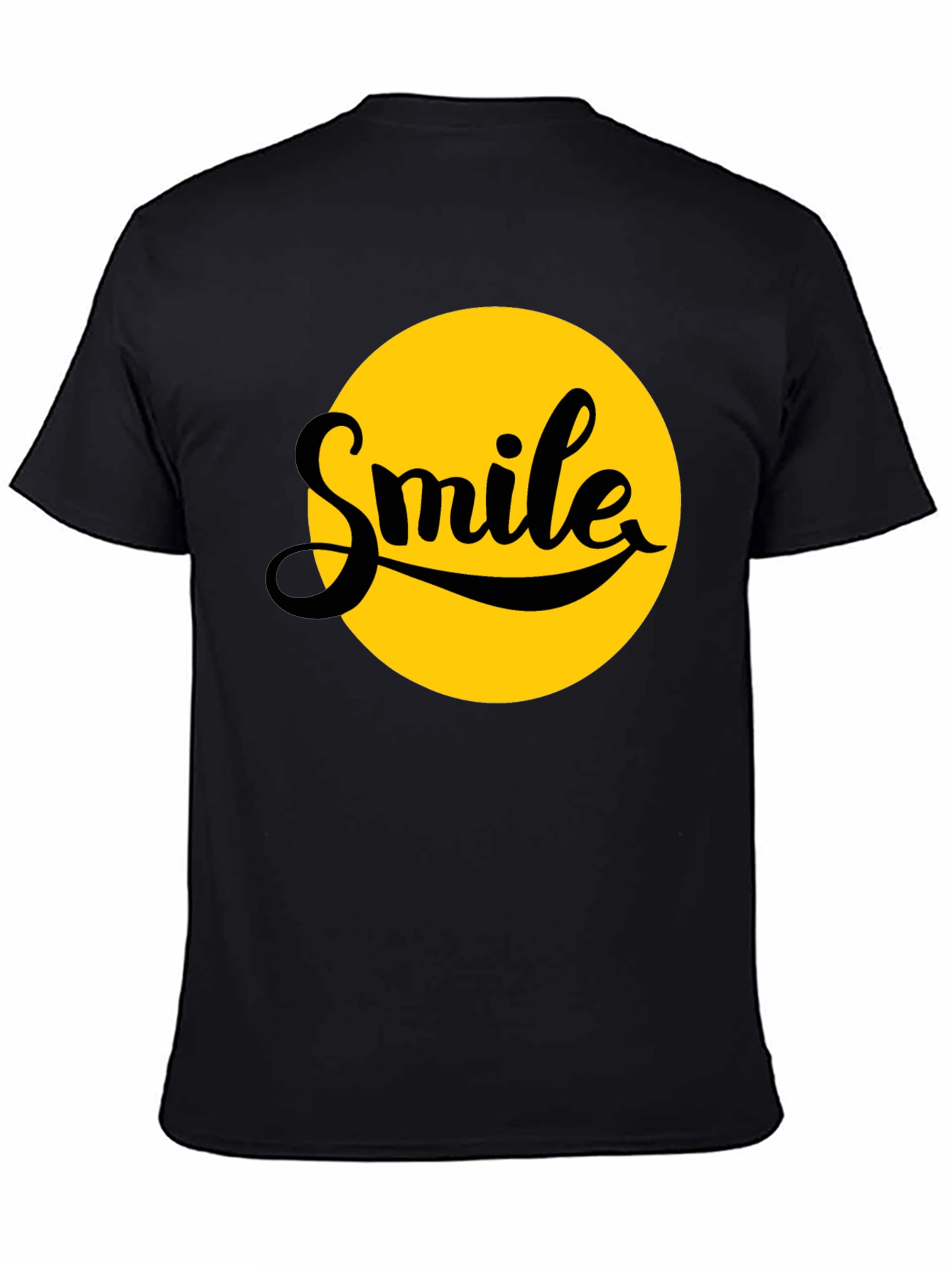Smile Graphic T-Shirt - Black - Soft Cotton