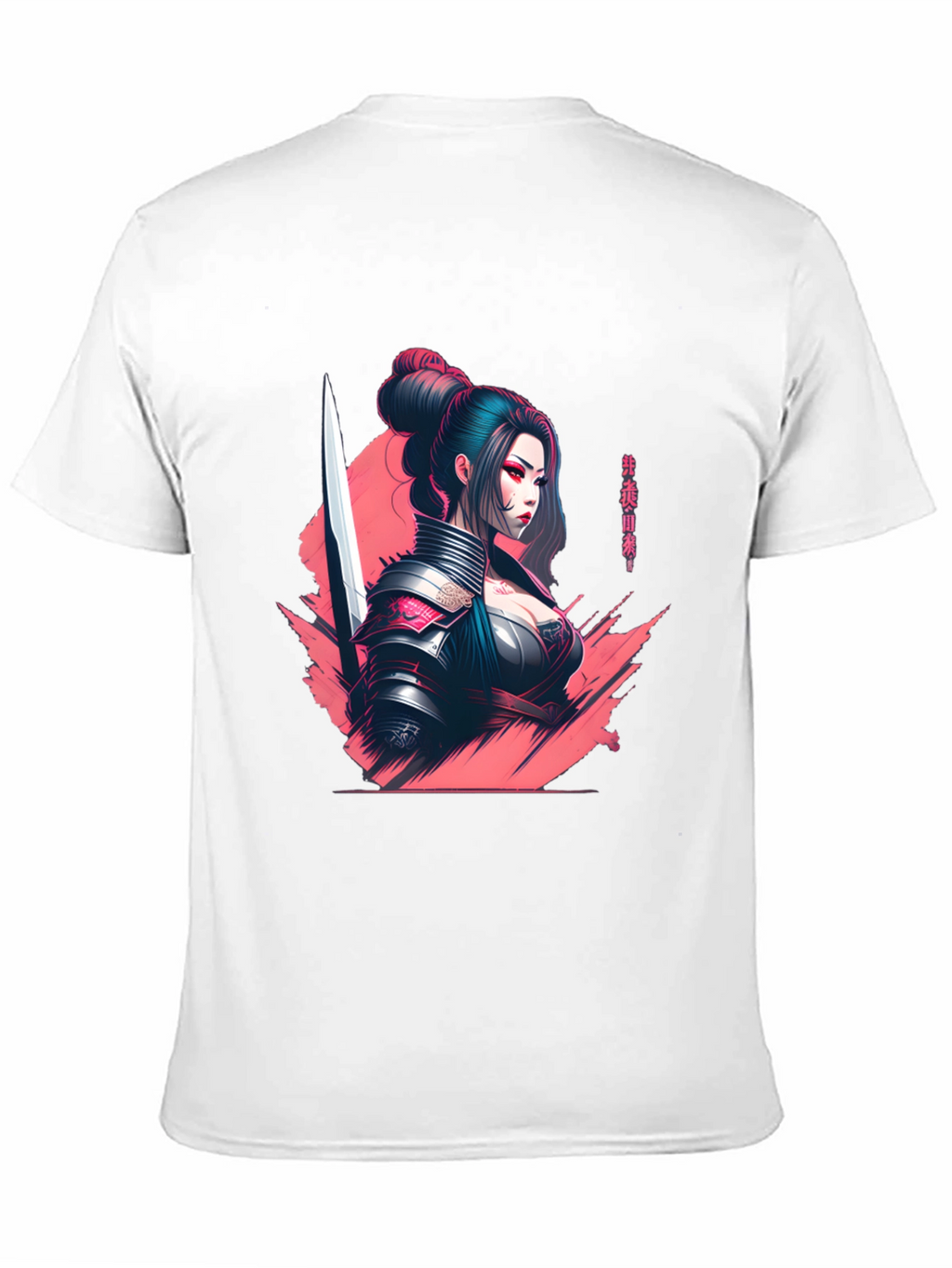 Samurai Girl Graphic T-Shirt - Sleek Anime Style