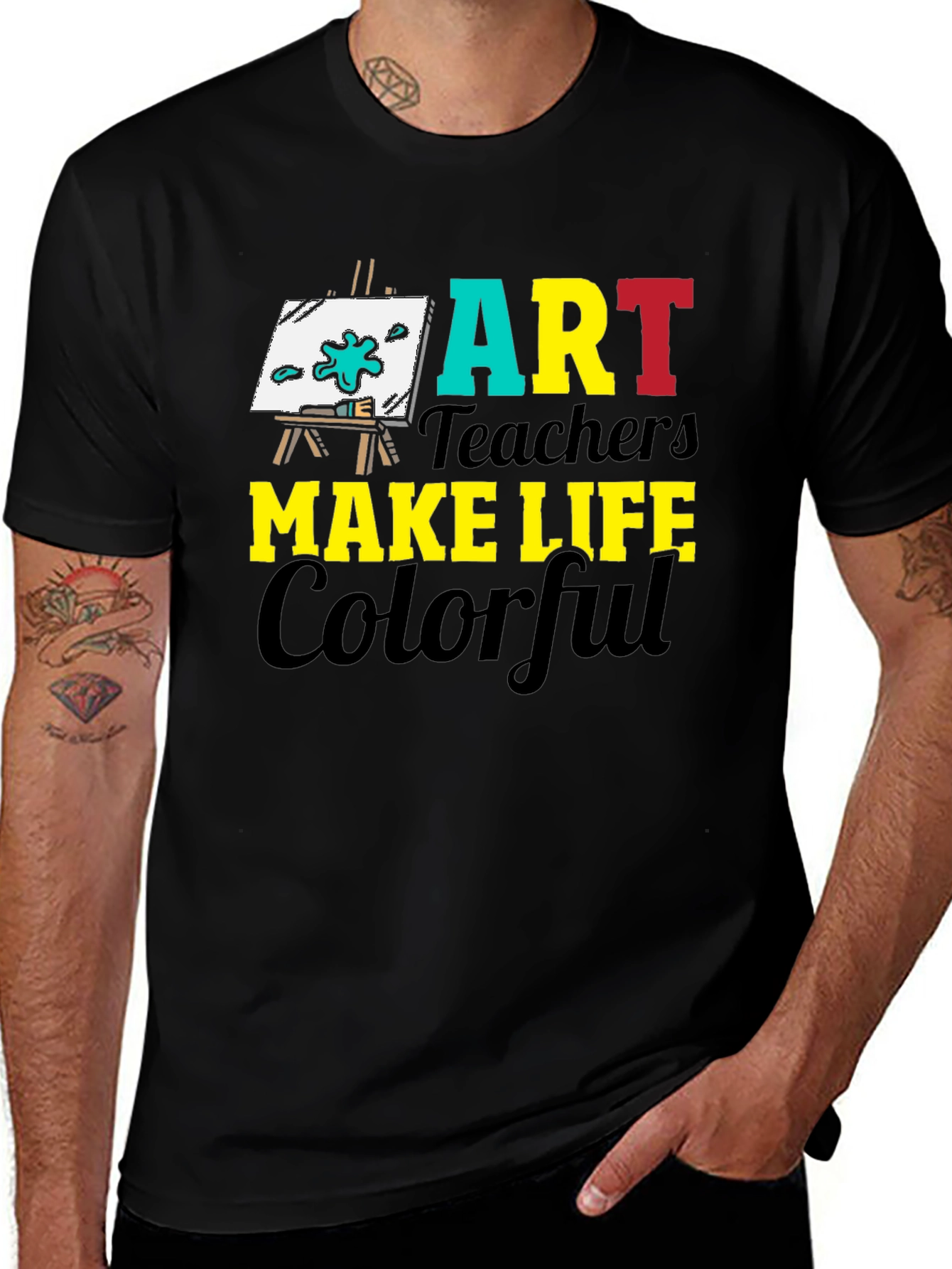 Art Teacher Colorful Life Graphic Tee