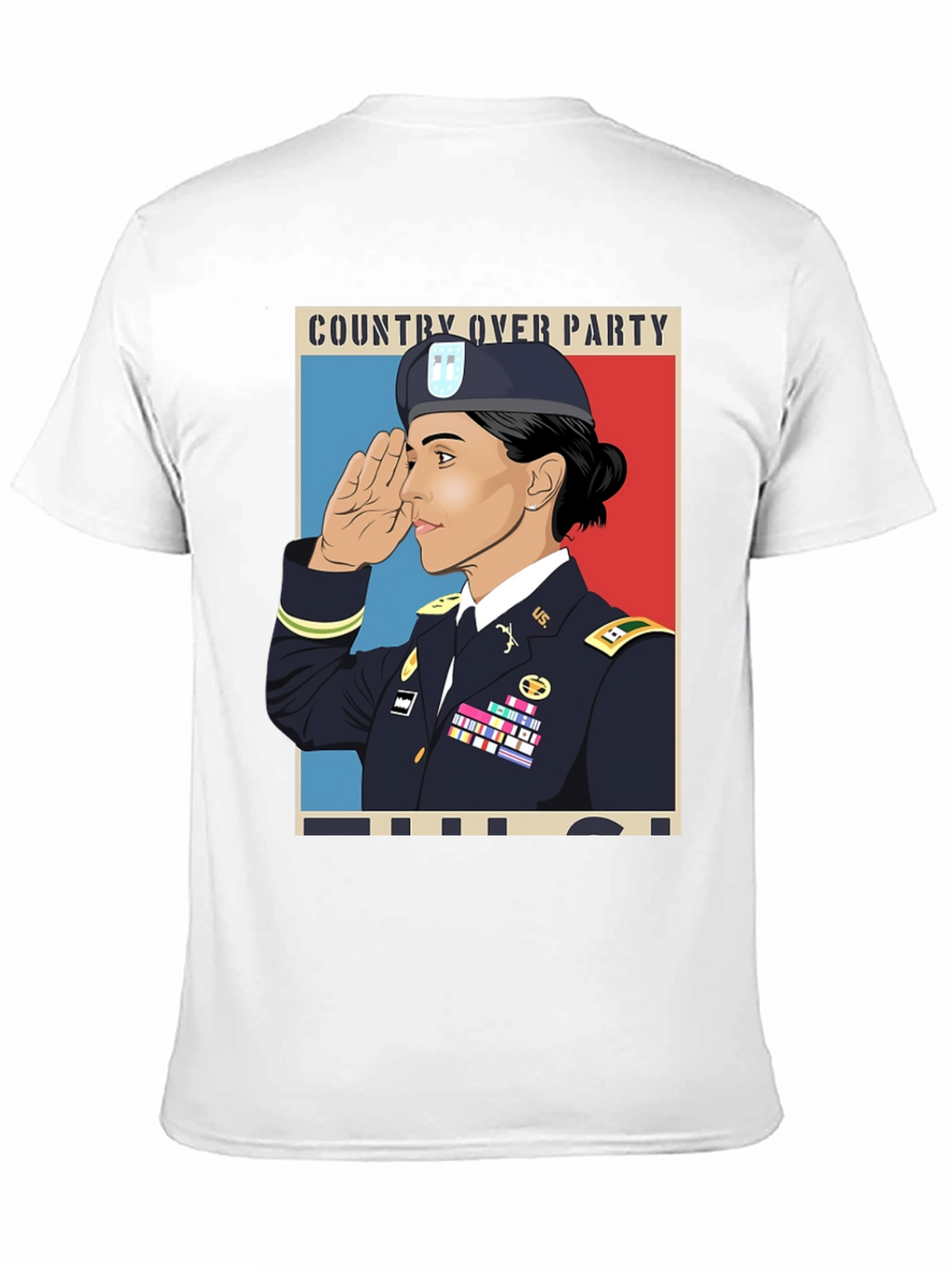 Country Over Party Woman Army T-Shirt