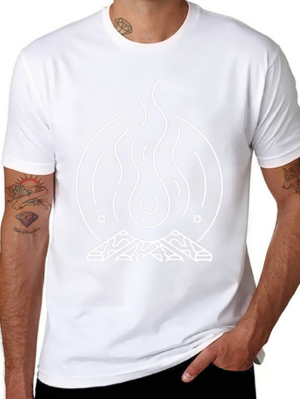 Campfire Graphic Tee - Black Unisex