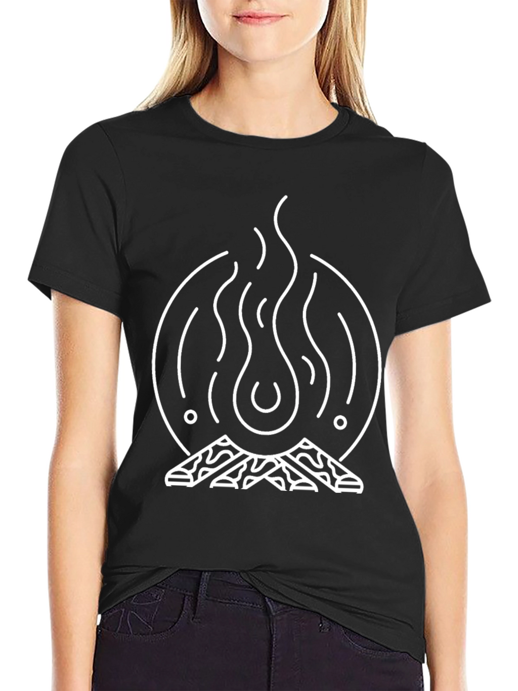 Campfire Graphic Tee - Black Unisex
