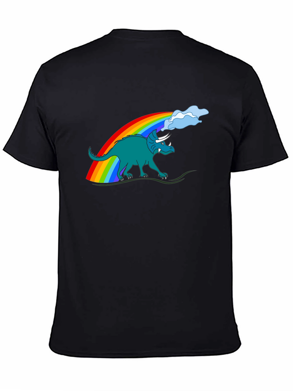 Rainbow Dinosaur Graphic Tee - Quirky Style