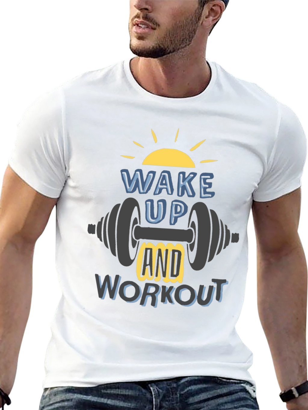 Wake Up & Workout T-Shirt - Gym Motivation