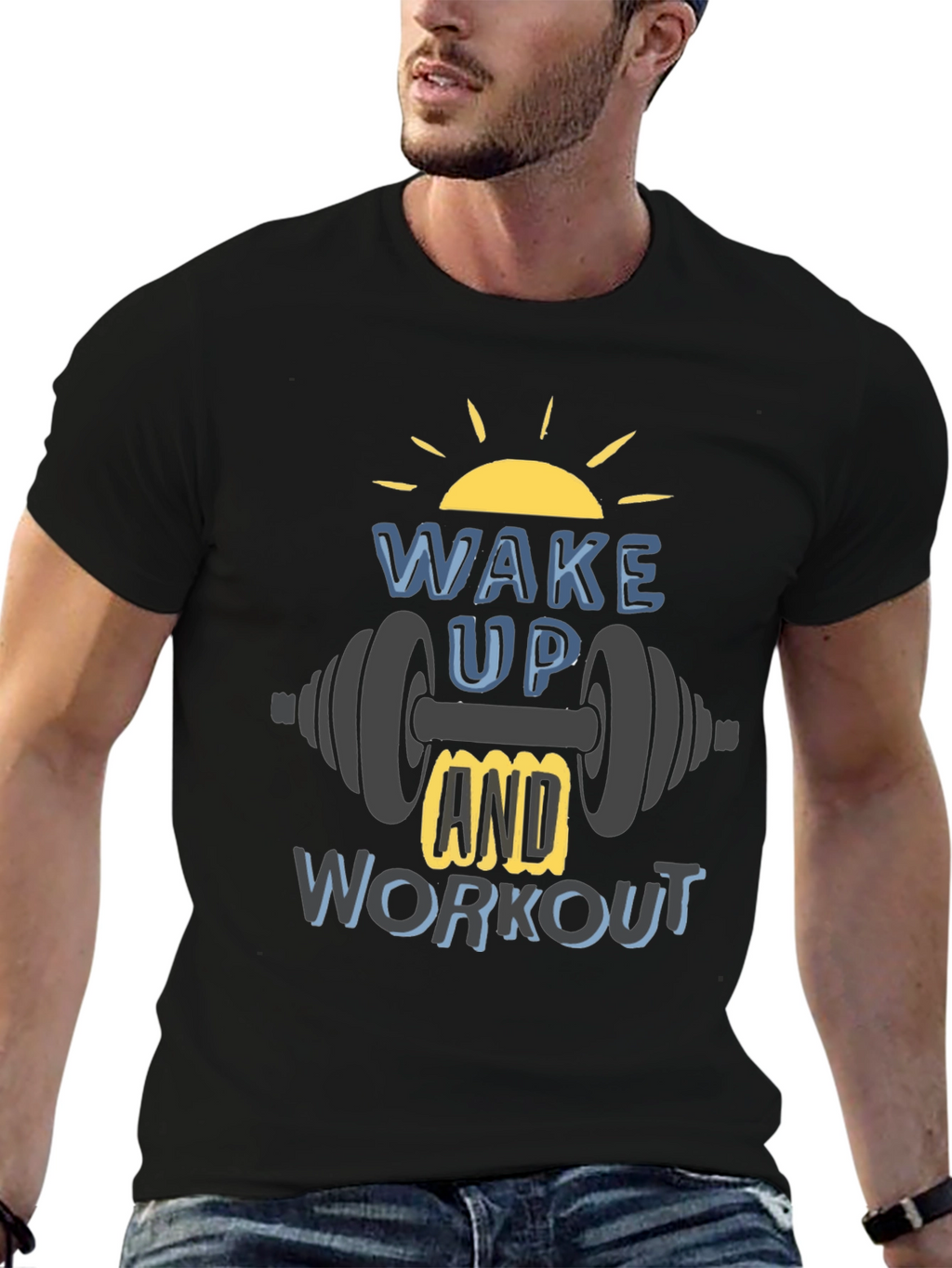 Wake Up & Workout T-Shirt - Gym Motivation
