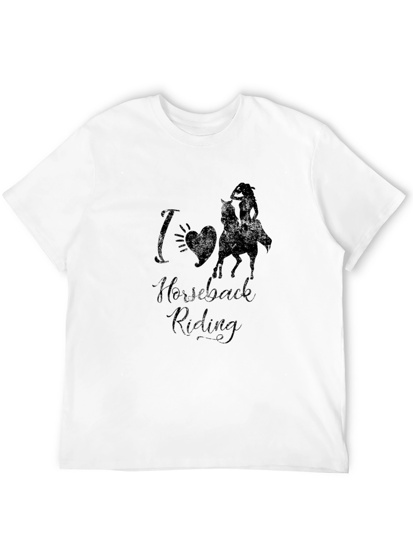 I Love Horseback Riding Black Graphic Tee