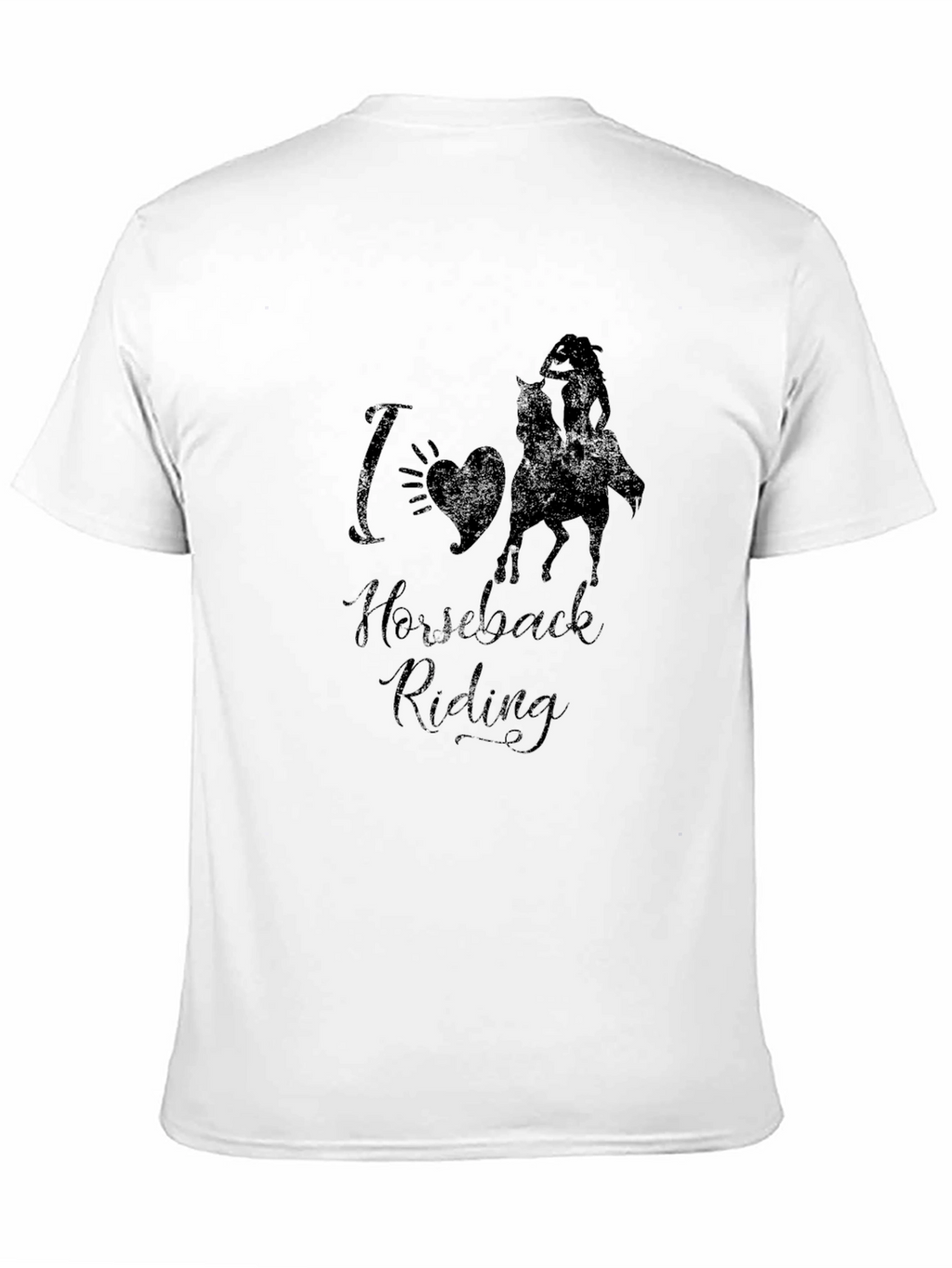 I Love Horseback Riding Black Graphic Tee