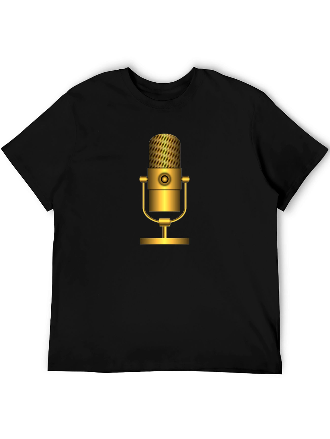 Retro Gold Microphone T-Shirt