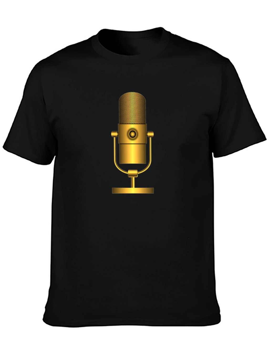 Retro Gold Microphone T-Shirt