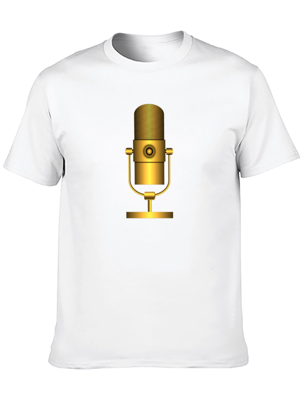 Retro Gold Microphone T-Shirt