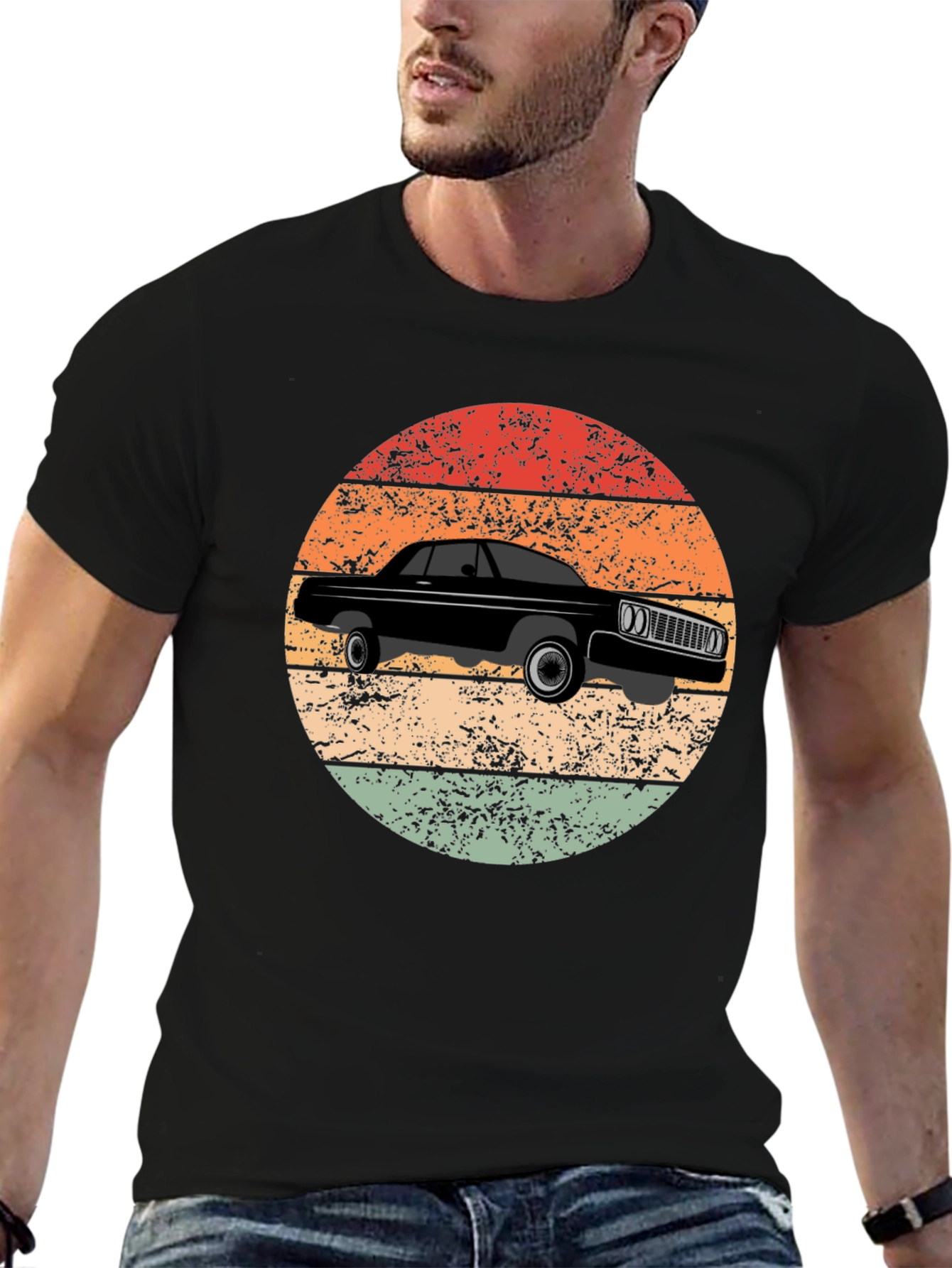 Retro Car T-Shirt Vintage Style Design Tee