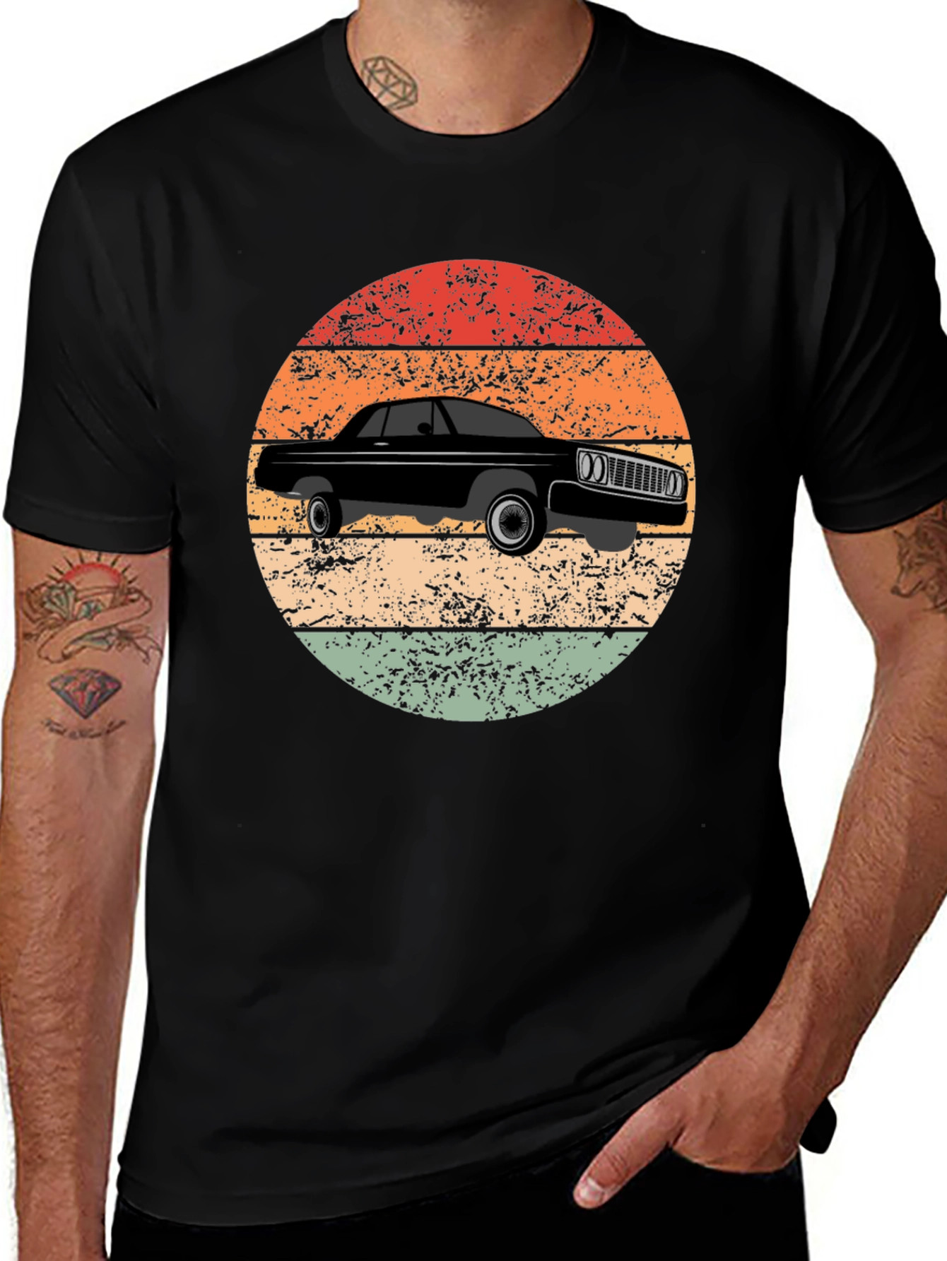 Retro Car T-Shirt Vintage Style Design Tee