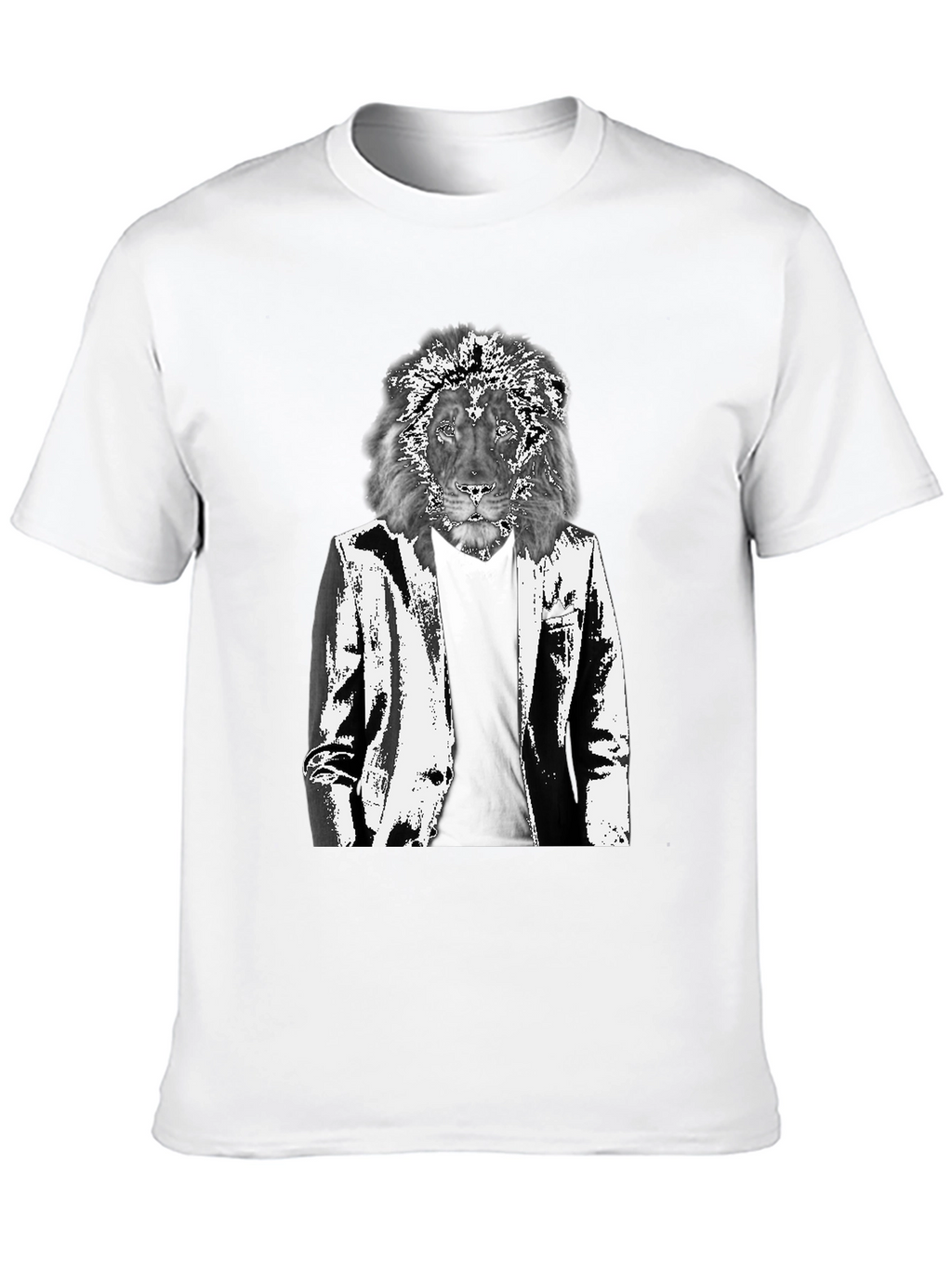 Lion Suit Graphic Tee - Cool Animal Print