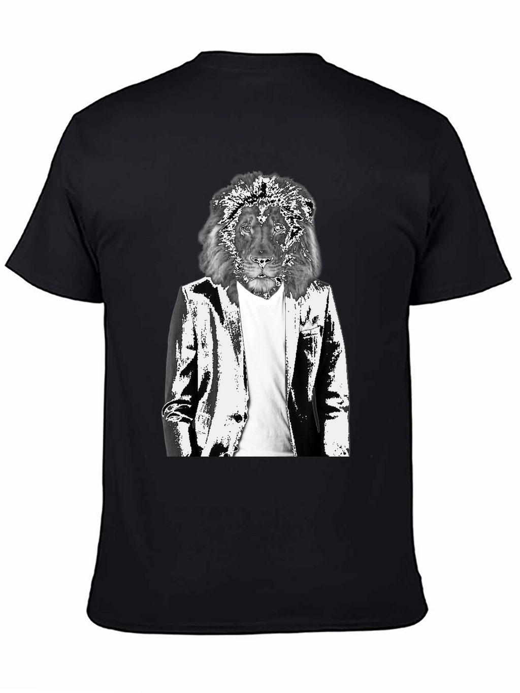 Lion Suit Graphic Tee - Cool Animal Print