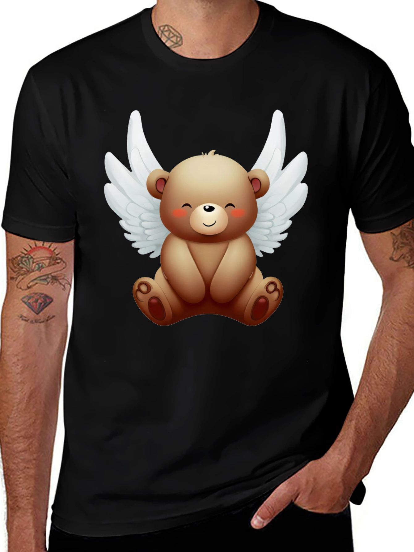 Angel Bear Graphic Tee - Cute & Comfy
