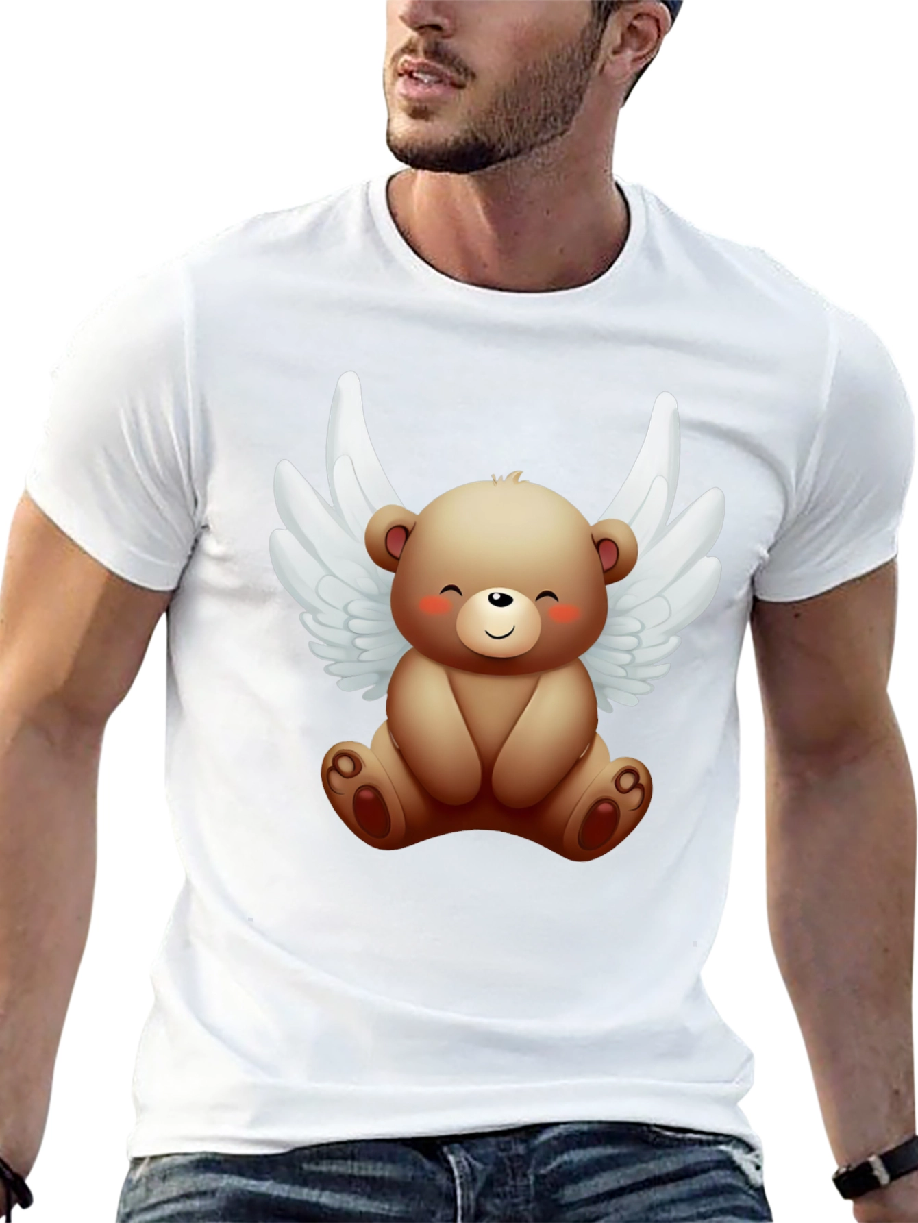Angel Bear Graphic Tee - Cute & Comfy