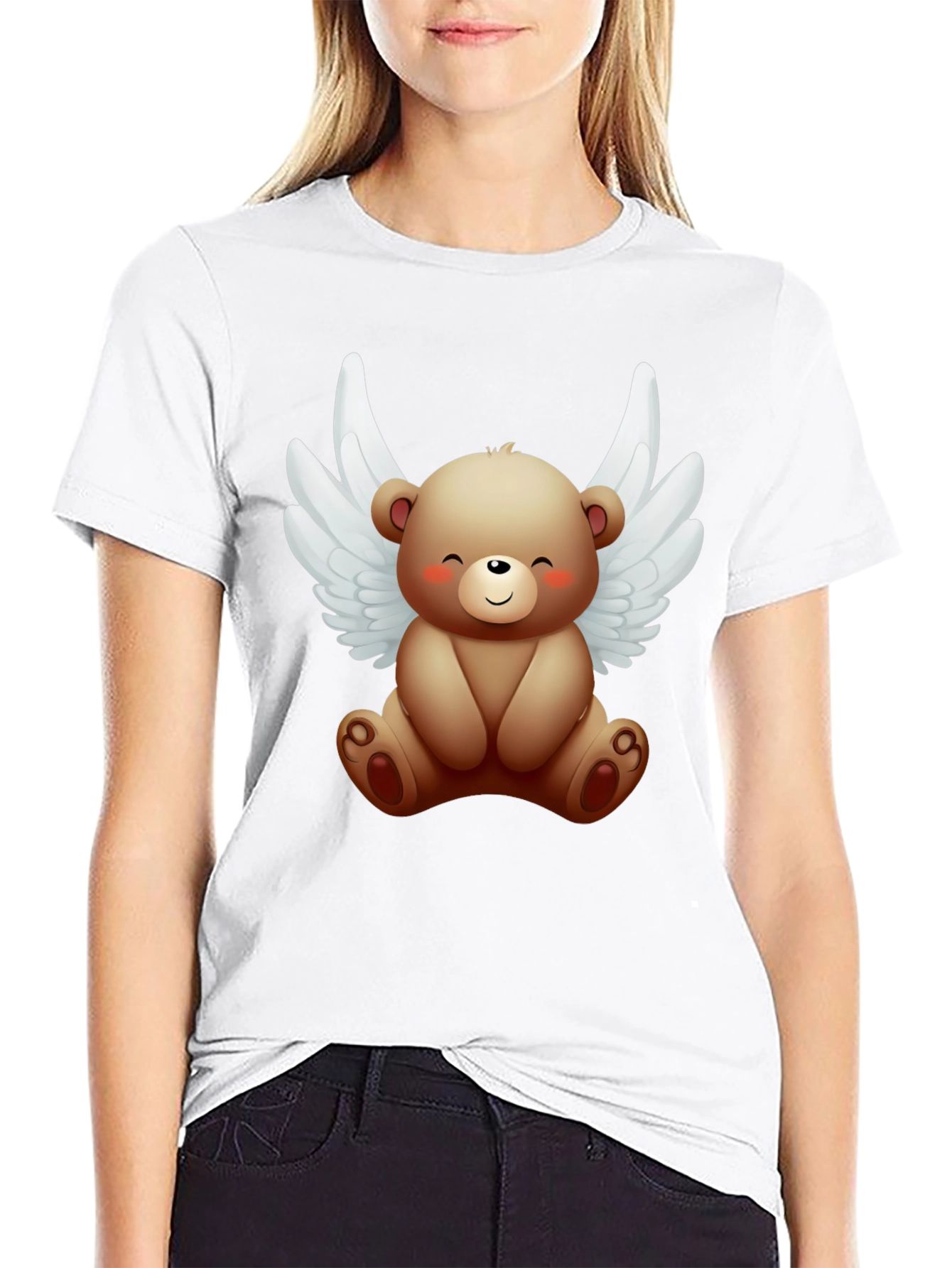 Angel Bear Graphic Tee - Cute & Comfy