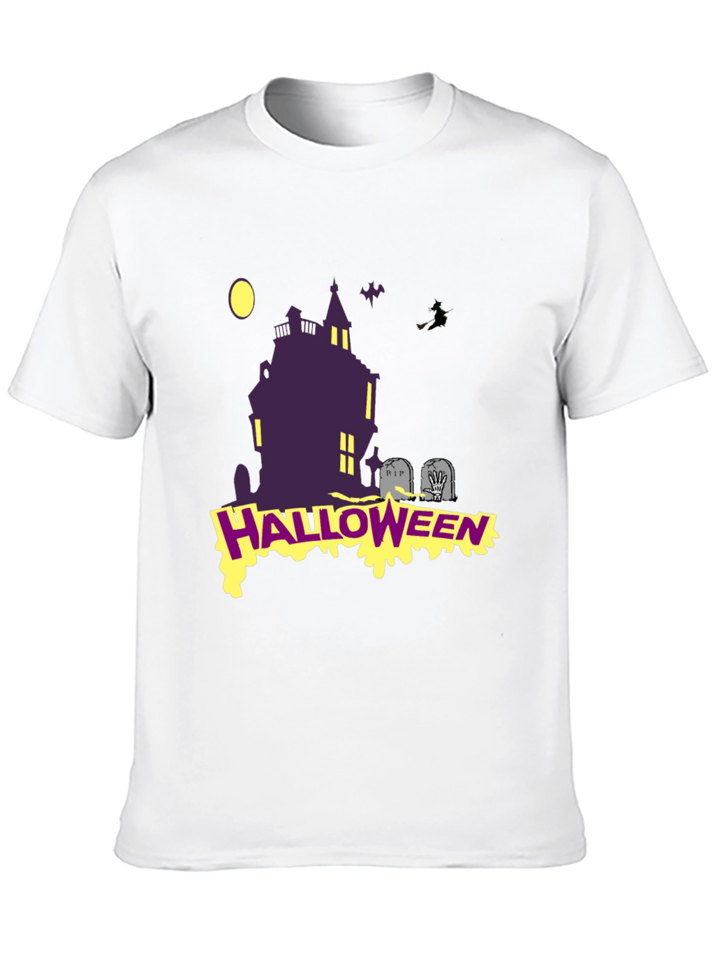 Halloween Graphic T-Shirt: Spooky Haunted House Tee