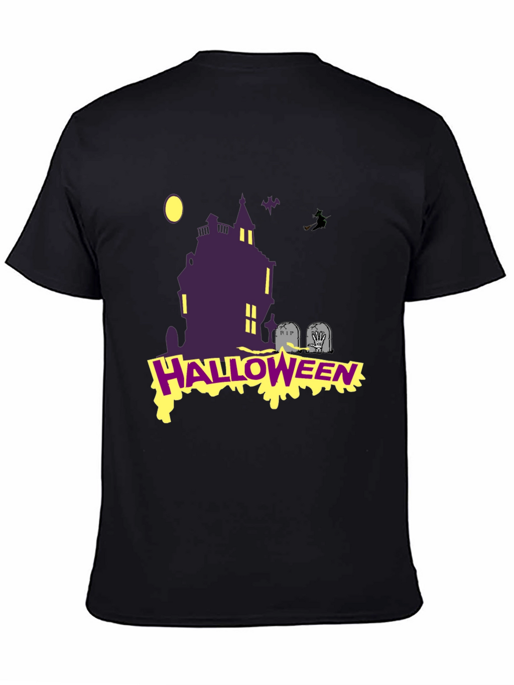 Halloween Graphic T-Shirt: Spooky Haunted House Tee