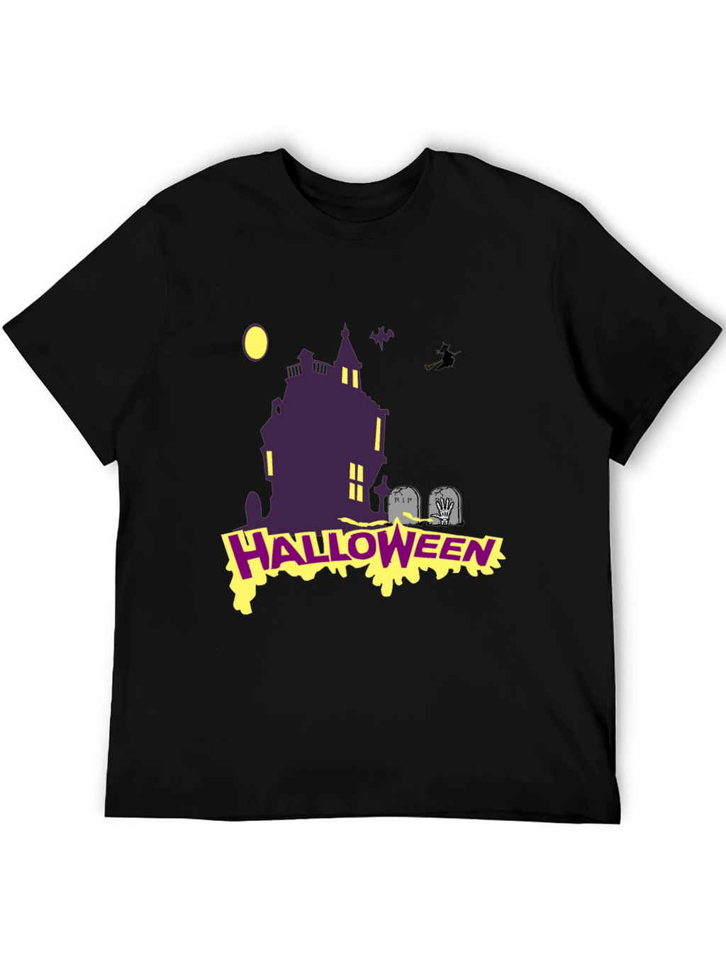 Halloween Graphic T-Shirt: Spooky Haunted House Tee